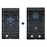 (BUNDLE) BOSCH PRA3A6B70(LPG) Domino Gashob (30cm) + BOSCH PRB3A6B70(LPG) Domino Gashob(30cm)